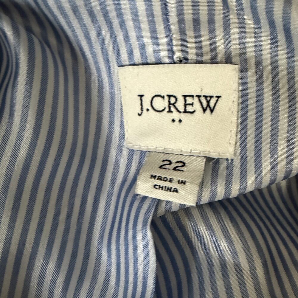 J.CREW NWOT Herringbone Wool Blend Schoolboy Blazer in Light Khaki Size 22 - Picture 13 of 16
